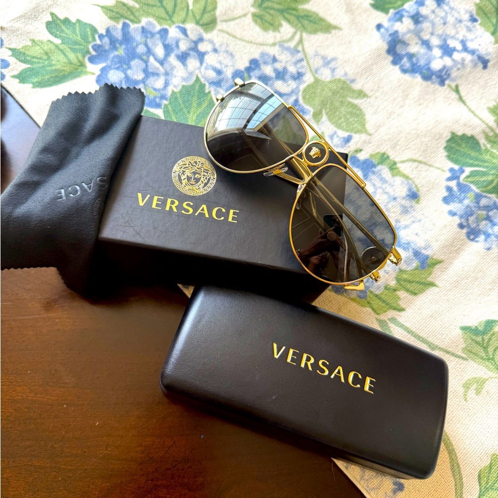 Versace Gold Frame Sunglasses